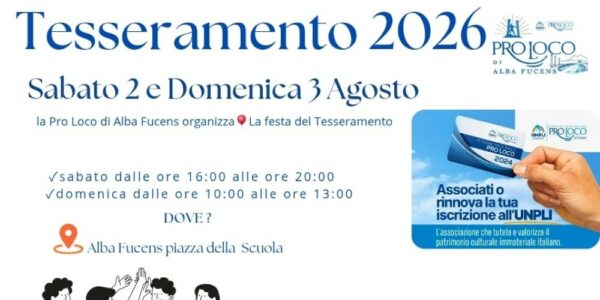 Festa del tesseramento / Alba Fucens, 2-3 agosto 2025