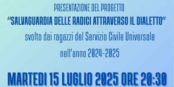 Presentazione del progetto di Servizio Civile Universale / Atessa, 15 luglio 2025